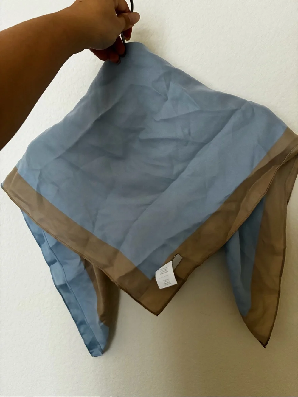 OAK + FORT Blue and Brown Lightweight Scarf